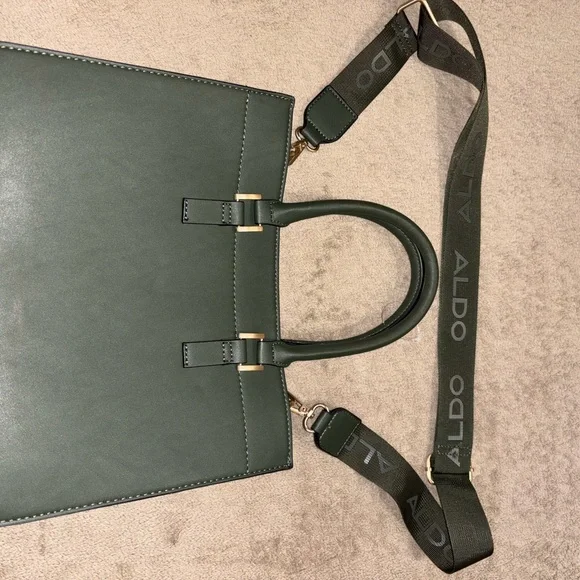 Aldo Forest Green Embossed Satchel - Picture 4 of 7